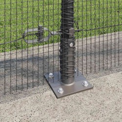 Clôture en fil soudé avec base en béton 50 x 0,8 m Gris Maille 637845637845