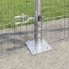 Clôture en fil soudé avec base en béton 10 x 0,8 m Argenté 637847637847