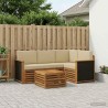 Ensemble de canapés d'extérieur 5 pcs Naturel et Beige 637848637848