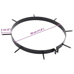 Pince d'aérateur de gazon avec pointes 5 pcs Ø 30 cm Acier 637849637849