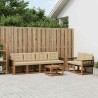 Ensemble de canapés d'extérieur 7 pcs Naturel et Beige 637852637852