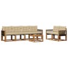 Ensemble de canapés d'extérieur 7 pcs Naturel et Beige 637852637852