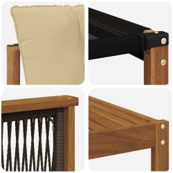 Ensemble de canapés d'extérieur 7 pcs Naturel et Beige 637852637852