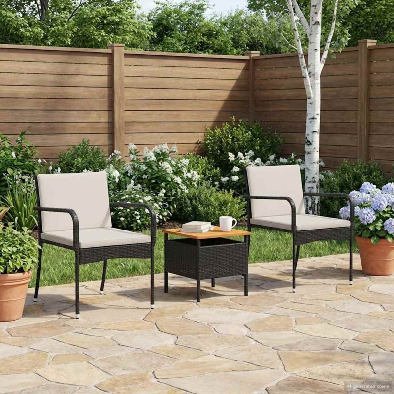 Ensemble de jardin avec coussin acier 637855637855