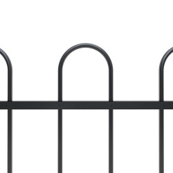 Clôture de jardin avec arceau en acier 537 x 150 cm Noir 637856637856