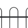 Clôture de jardin avec arceau en acier 537 x 150 cm Noir 637856637856