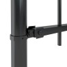 Clôture de jardin avec arceau en acier 537 x 150 cm Noir 637856637856