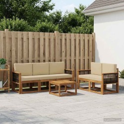 Ensemble de canapés d'extérieur avec coussin 6 pcs 637857637857