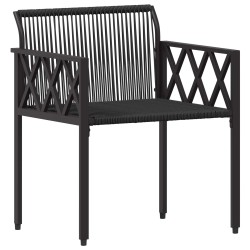 Ensemble de meubles d'extérieur 3 pcs Noir et blanc crème 637859637859