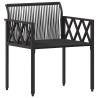 Ensemble de meubles d'extérieur 3 pcs Noir et blanc crème 637859637859