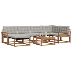 Ensemble de canapés d'extérieur 7 pcs Gris Naturel et Clair 637864637864