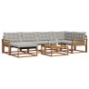 Ensemble de canapés d'extérieur 7 pcs Gris Naturel et Clair 637864637864