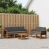 Ensemble de canapés d'extérieur 6 pcs Naturel et Anthracite 637866637866