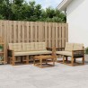 Ensemble de canapés d'extérieur 6 pcs Naturel et Beige 637867637867