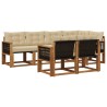Ensemble de canapés d'extérieur 7 pcs Naturel et Beige 637868637868