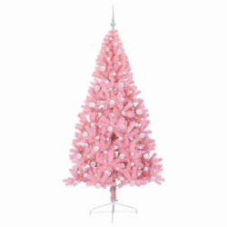 Sapin de Noël artificiel pré-éclairé Rose 240 cm PVC 637878637878