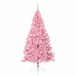Sapin de Noël artificiel pré-éclairé Rose 240 cm PVC 637878637878