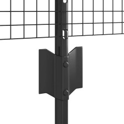 Clôture en fil soudé avec poteaux 10 x 0,4 m Gris Maille 637885637885