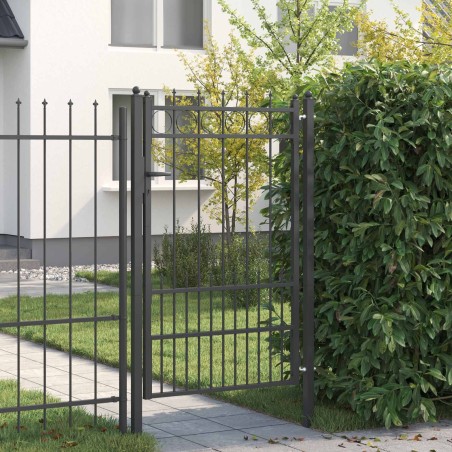 Porte de Clôture HORST Acier Noir Verrouillable 637895637895