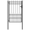 Porte de Clôture HORST Acier Noir Verrouillable 637895637895