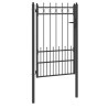 Porte de Clôture HORST Acier Noir Verrouillable 637895637895