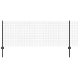 Clôture en fil soudé avec poteaux 25 x 0,8 m Gris Maille 637898637898