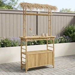 Table de bar extérieure Naturel 110 x 50 x 209 cm Bambou 637908637908