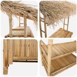 Table de bar extérieure Naturel 110 x 50 x 209 cm Bambou 637908637908