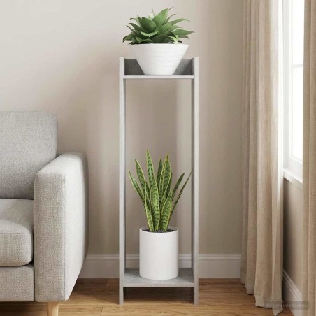 Support de Plante Gris Béton 30 x 30 x 100 cm Bois d’ingénierie 637910637910