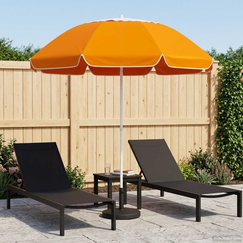 Parasol de jardin 160 cm polyester 170T Orange 637913637913