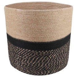 Ensemble de Pots à Plantes 2 pcs Naturel et noir Ø 28 x 28 cm 637922637922