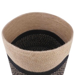 Ensemble de Pots à Plantes 2 pcs Naturel et noir Ø 28 x 28 cm 637922637922