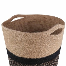 Ensemble de Pots à Plantes 2 pcs Naturel et noir Ø 28 x 28 cm 637922637922