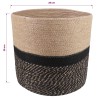 Ensemble de Pots à Plantes 2 pcs Naturel et noir Ø 28 x 28 cm 637922637922