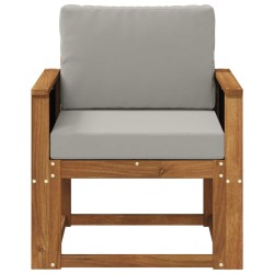 Sofa de milieu extérieur Bois d'Acacia Massif Naturel 637923637923