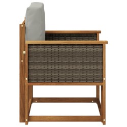 Sofa de milieu extérieur Bois d'Acacia Massif Naturel 637924637924