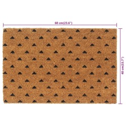 Tapis de porte naturel 40x60 cm fibre de coco touffeté 637933637933