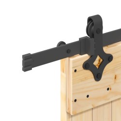 Porte coulissante NARVIK Naturel et noir 70 x 210 cm (152,5 cm) 637943637943