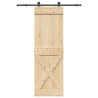 Porte coulissante NARVIK Naturel et noir 70 x 210 cm (152,5 cm) 637944637944