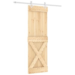 Porte coulissante Naturel et Blanc 70 x 210 cm 637948637948