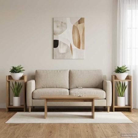 Support de Plante 2 pc Chêne Artisanal 30 x 30 x 60 cm 637951637951
