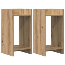 Support de Plante 2 pc Chêne Artisanal 30 x 30 x 60 cm 637951637951