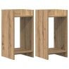 Support de Plante 2 pc Chêne Artisanal 30 x 30 x 60 cm 637951637951