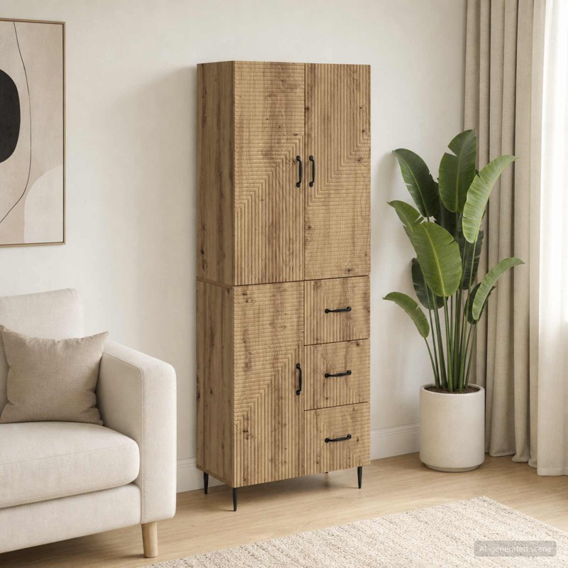 Ensemble de Meubles 2 pc Chêne artisanal Bois d'ingénierie 637957637957