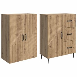 Ensemble de Meubles 2 pc Chêne artisanal Bois d'ingénierie 637957637957