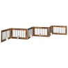 Porte de chien pliable avec supports 6 pcs Chêne fumé 602 cm 637962637962