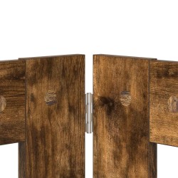 Porte de chien pliable avec supports 6 pcs Chêne fumé 602 cm 637962637962