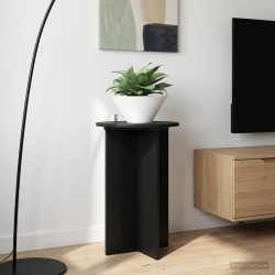 Support de Plante 2 pcs Noir Ø40 x 60 cm Bois d'ingénierie 637971637971