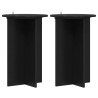 Support de Plante 2 pcs Noir Ø40 x 60 cm Bois d'ingénierie 637971637971