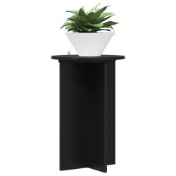 Support de Plante 2 pcs Noir Ø40 x 60 cm Bois d'ingénierie 637971637971